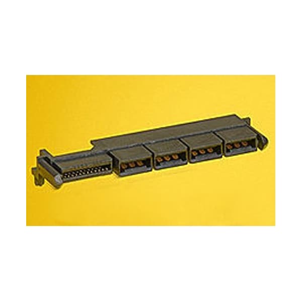 Molex Card Edge Connector, 20 Contact(S), Male, Right Angle, Solder Terminal, Locking, Black Insulator, 459844122 - main